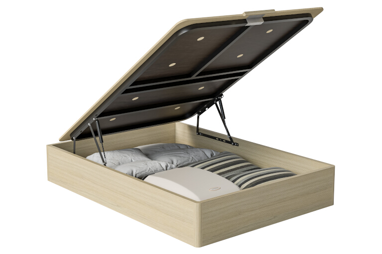 Canapé abatible, gran capacidad y alta durabilidad, natural, 150x200  Storage bed